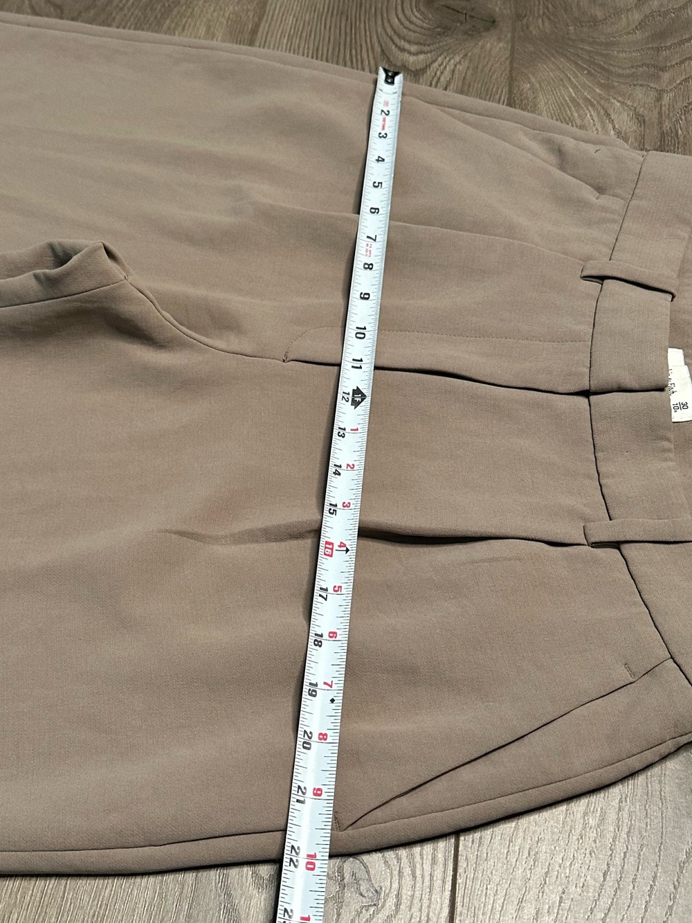 Abercrombie & Fitch Sloan Tailored Wide Leg Pleated High Rise Dress Pants Tan 30 - Picture 9 of 13